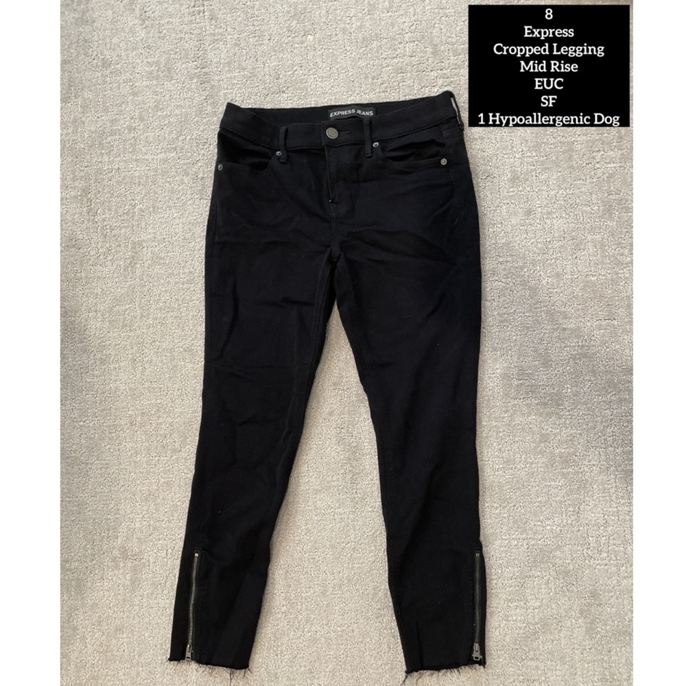 Black Express Mid-Rise Jeans Size 8